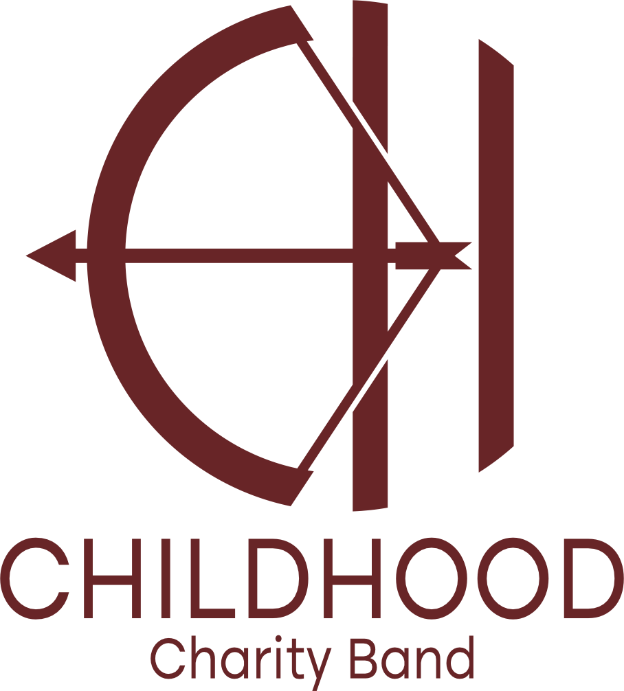 Offizielles rotes Logo der Band Childhood